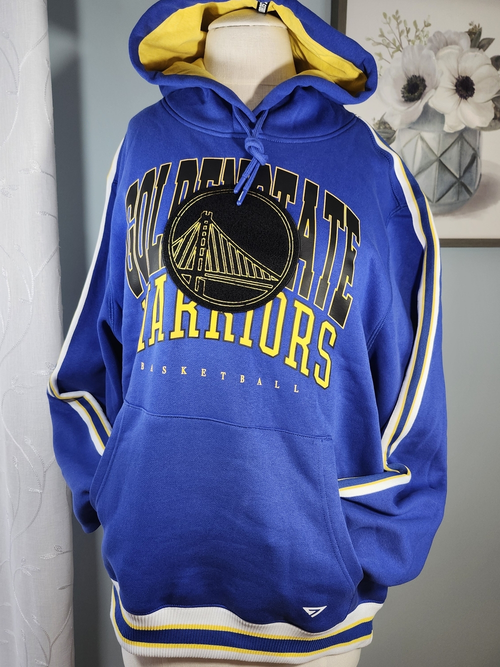 Men's Golden State Warriors Basketball Hoodie Mens Large NWT